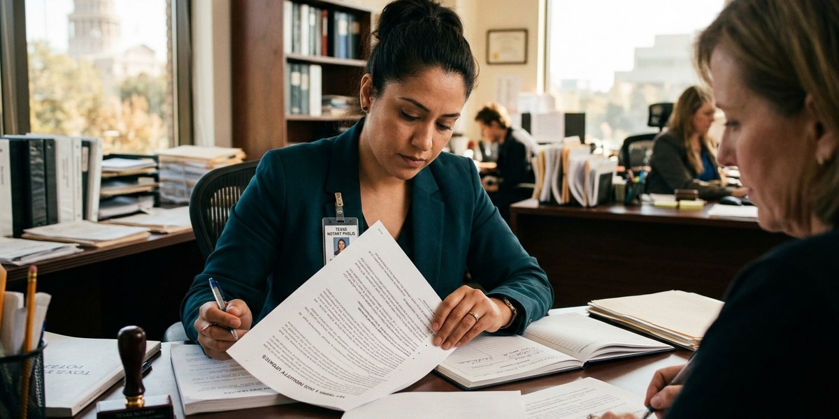 how to become a notary public in texas — career guide illustration