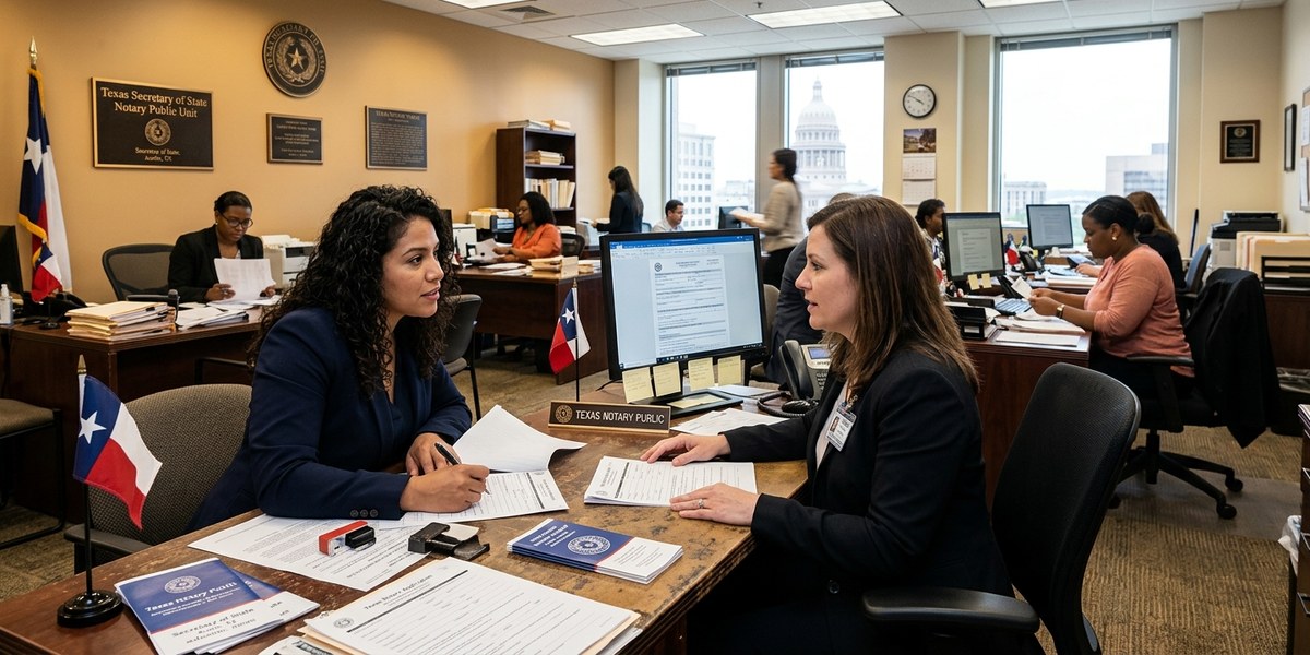 how to become a texas notary — career guide illustration