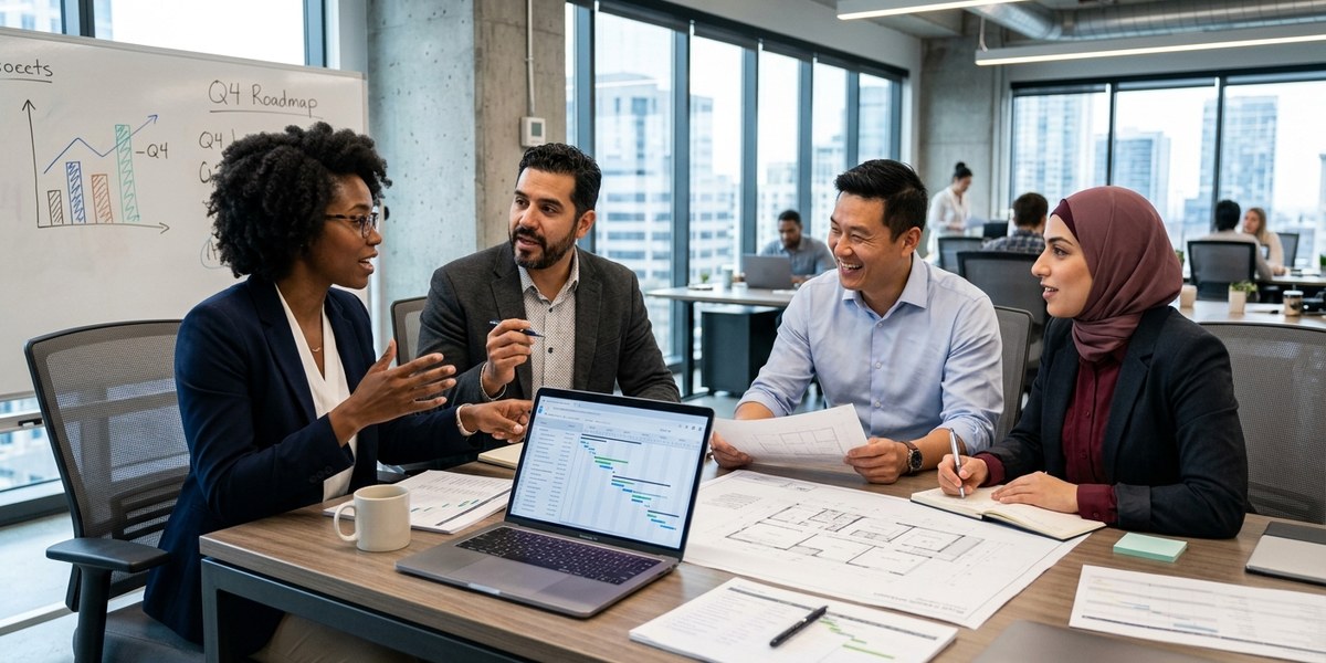 how to get into project management — career guide illustration