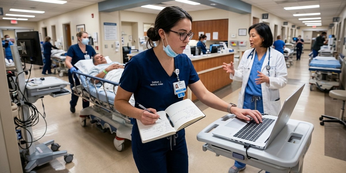 medical scribe vs medical assistant — career guide illustration