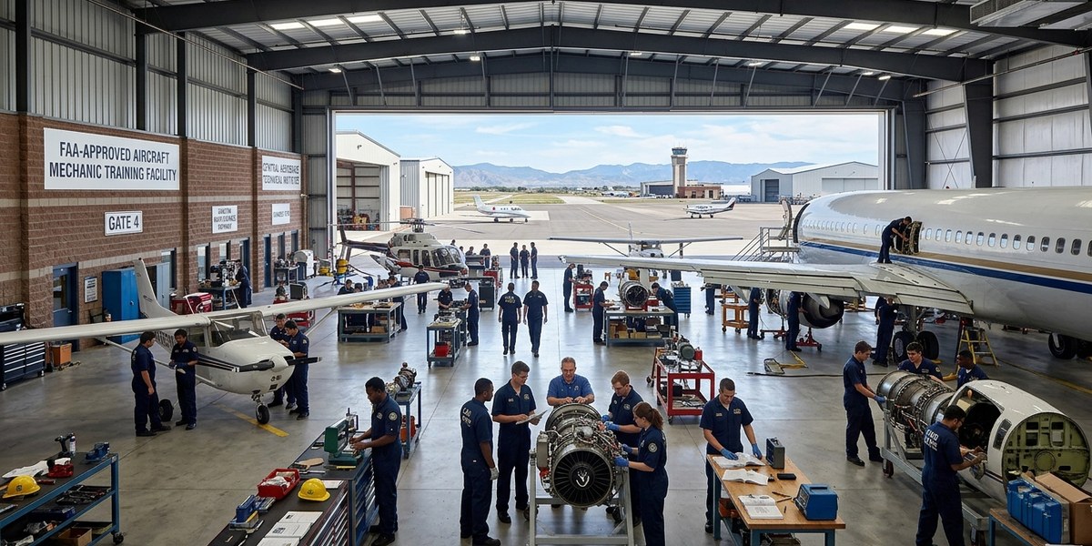 how to become an aircraft mechanic — career guide illustration