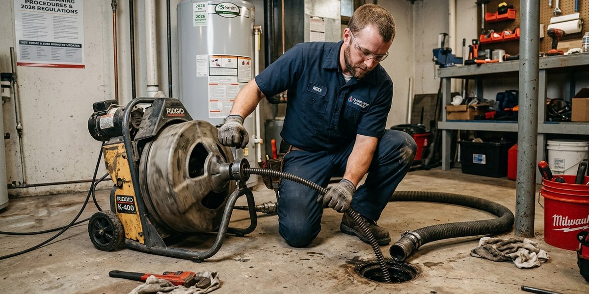 how to use a plumbing snake — career guide illustration
